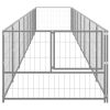 Dog Kennel Silver 86.1 ft¬≤ Steel